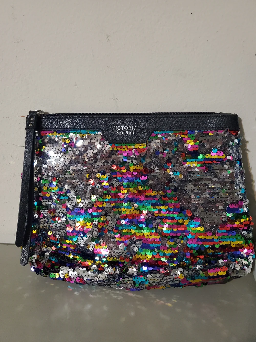 Victoria's Secret Multicolor Sequin Zip Pouch